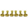 3 Per Side Revolution Series G-Mount Non-Collared Tuning Machines Gold With Plastic Keystone Button