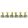 3 Per Side Revolution Series G-Mount Non-Collared Tuning Machines Nickel With Plastic Keystone Button