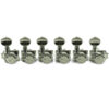 6 In Line Locking Revolution Series H-Mount Non-Collared Tuning Machines With Staggered Posts Chrome