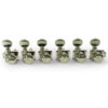 6 In Line Locking Revolution Series H-Mount Non-Collared Tuning Machines With Staggered Posts Nickel