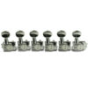 6 In Line Revolution Series H-Mount Non-Collared Tuning Machines With Staggered Posts Chrome