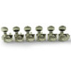 6 In Line Revolution Series H-Mount Non-Collared Tuning Machines With Staggered Posts Nickel