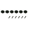 Replacement Button Set For Revolution Series Tuning Machines Metal Small Oval Black