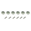 Replacement Button Set For Revolution Series Tuning Machines Metal Small Oval Chrome