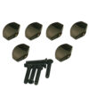 Replacement Button Set For Contemporary Diecast Series Tuning Machines Small Traditional Black