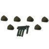 Replacement Button Set For Contemporary Diecast Series Tuning Machines Metal Keystone Black