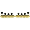 4 On A Plate Supreme Series F Style Mandolin Tuning Machines Gold With Black Buttons