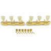 3 On A Plate Supreme Series Tuning Machines Gold With Plastic Keystone Button