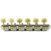 6 On A Plate Supreme Series Tuning Machines - Single Line - Nickel With Oval Plastic Buttons