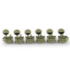 6 In Line Supreme Series Tuning Machines With Staggered Posts Nickel With Metal Oval Button
