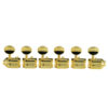6 In Line Supreme Series Tuning Machines Gold With Metal Oval Button