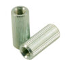 USA Anchor Bushings For Stop Tailpiece Studs Zinc With USA Thread - Vintage Coarse Knurl - 1.188 in.