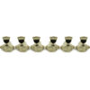 3 Per Side Vintage Diecast Sealfast Tuning Machines Nickel With Pearloid Keystone Buttons