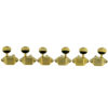 3 Per Side Vintage Diecast Series Waffleback Tuning Machines Gold With Oval Metal Buttons