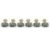 3 Per Side Vintage Diecast Series Tuning Machines Chrome With Parchment Plastic Button