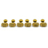 3 Per Side Vintage Diecast Series Tuning Machines Gold With Metal Oval Button