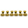 3 Per Side Vintage Diecast Series Tuning Machines Gold With Metal Keystone Button