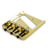 Vintage Replacement Bridge For Fender Telecaster Steel With Brass Saddles - Gloss Gold